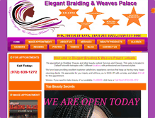 Tablet Screenshot of elegantbraidingpalace.com